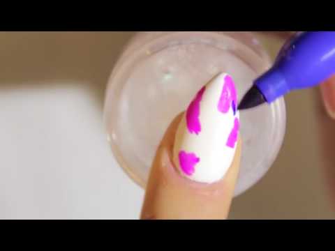 COMO Sharpie Marble 720p Nails ♥ YouTube