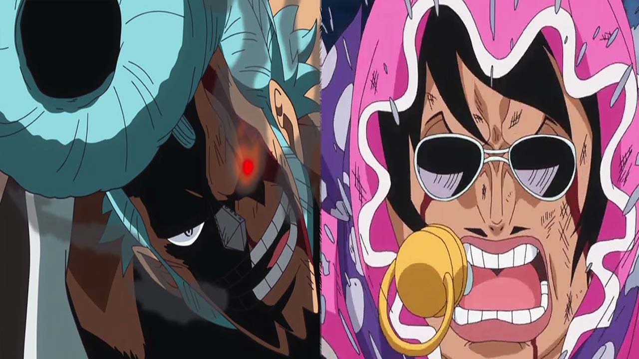 One Piece Episode 715 ワンピース Anime Review Franky Vs Senor Pink A Manly Duel Youtube