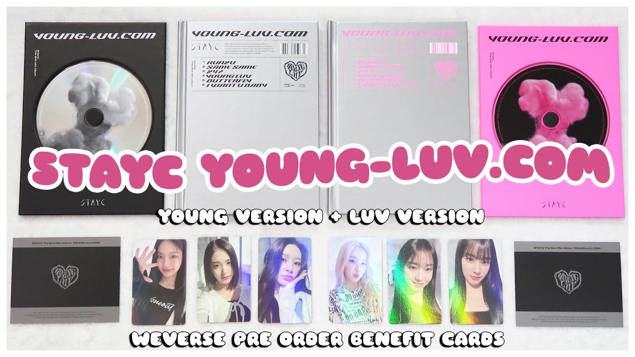 ✨ unboxing stayc young luv 2nd mini album + weverse pob holo