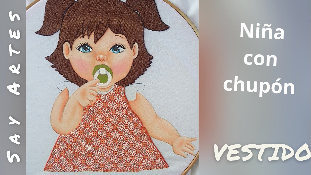 86 - Niña con chupón - Vestido | Say Artes