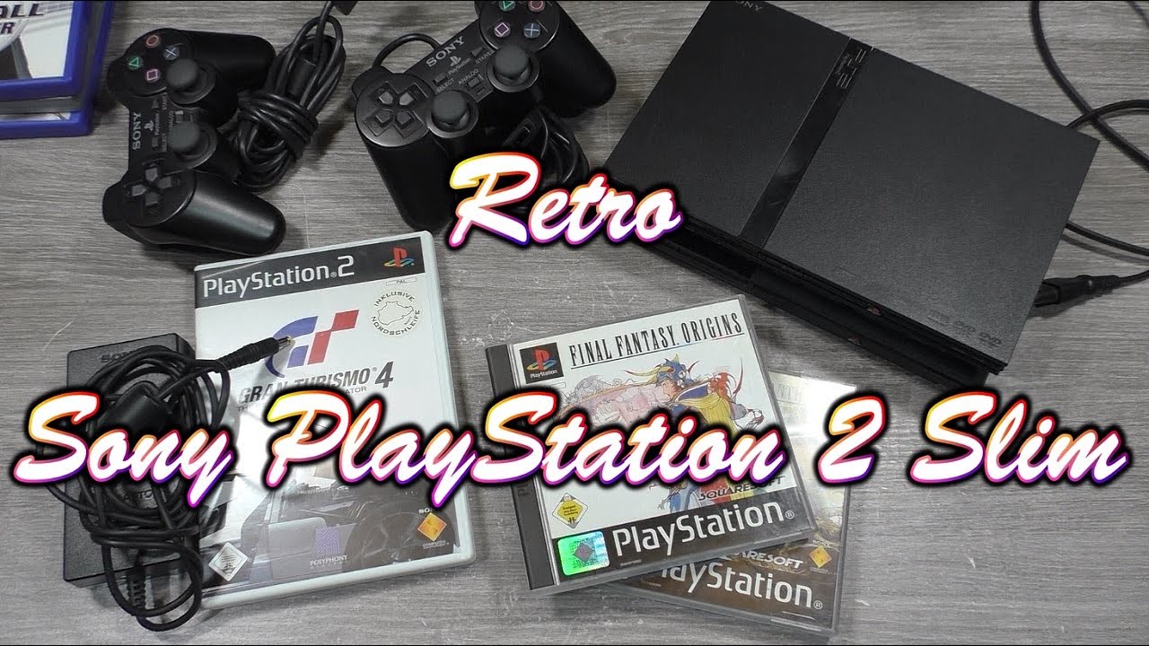Retro Sony PlayStation 2 Slim SCPH70004/90004 Unboxing HD+ German