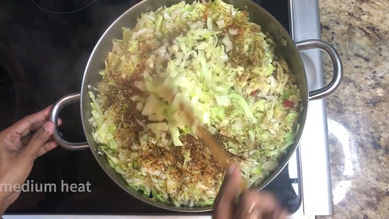 How to make fried cabbage (Guyana style) Nelly West Indian Diner YouTube