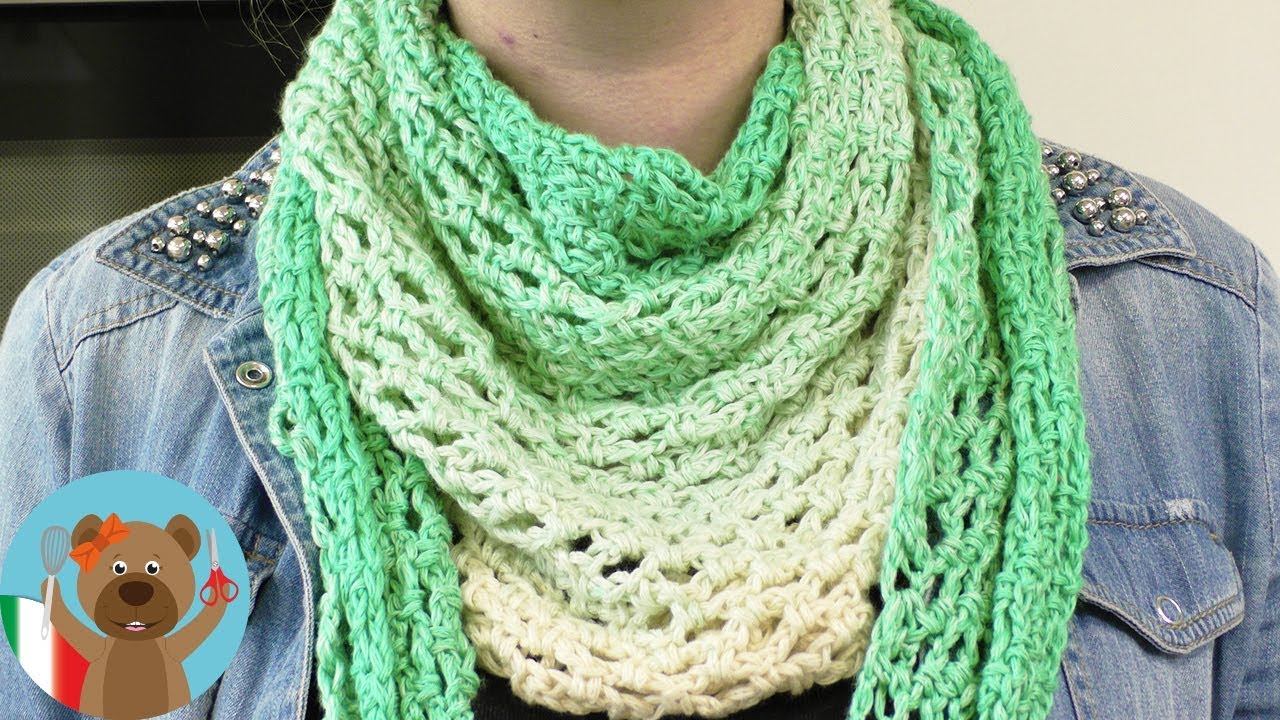 sciarpa estiva cotone uncinetto