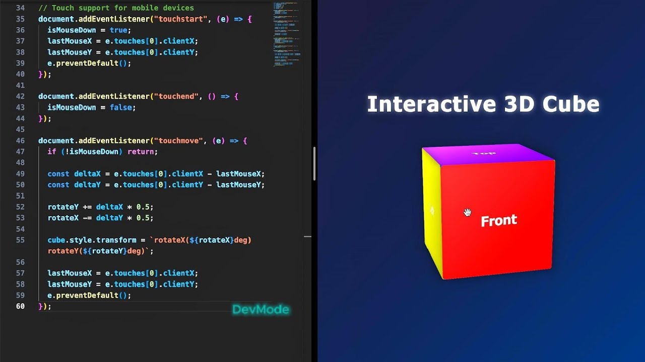 HOW TO CREATE AN INTERACTIVE 3D CUBE - YouTube