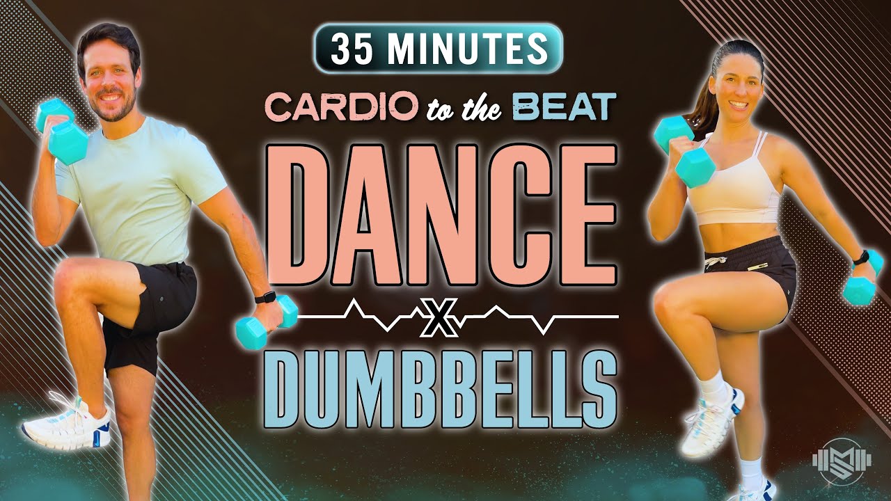 35 Min Dance Cardio Workout with Light Weights [Full Body Toning]