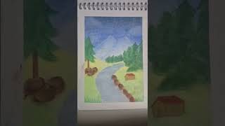 my first try of soft pastel #art #scenery #drawing