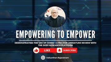 Demonstrating the use of Gemini 1.5 Pro for literature review with the deep research platform