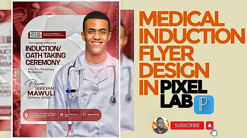 How to design professional medical induction flyer on pixellab || Pixellab tutorials
