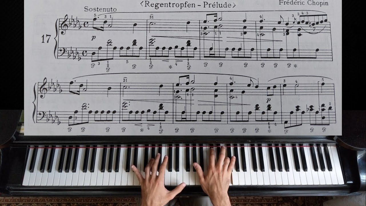 Chopin Raindrop Prelude Op 28 No 15 Piano Tutorial Youtube