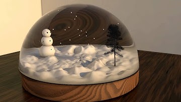 Snow globe animation c4d