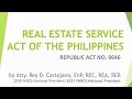 Real estate service act resa of the philippines ra no 9646 realestatebroker realestatetips