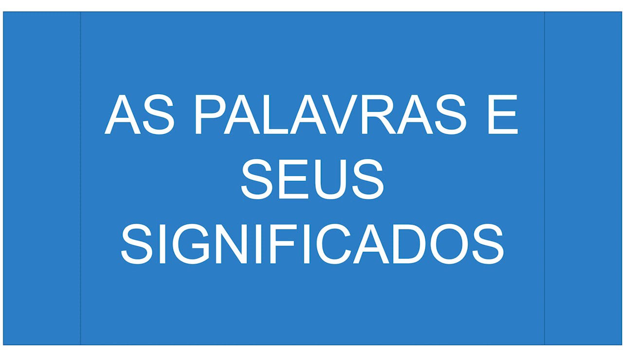 ESH_Português 9º Ano As Palavras e Seus Significados YouTube