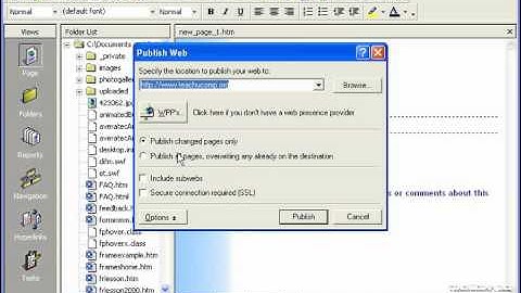 FrontPage Tutorial Publishing Your Web Site-2000 Microsoft Training Lesson 9.1