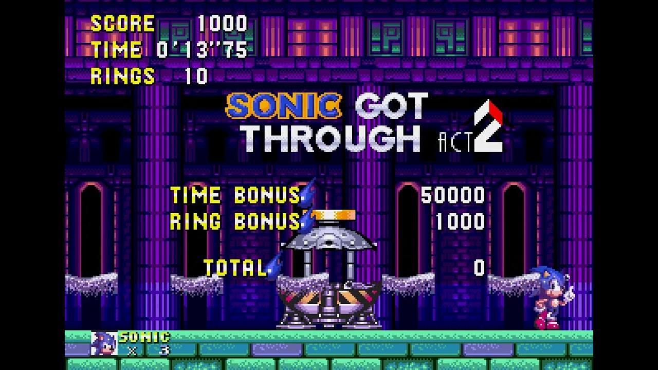 Sonic the Hedgehog - Green Hill Zone Act 3 speedrun in 0:32 