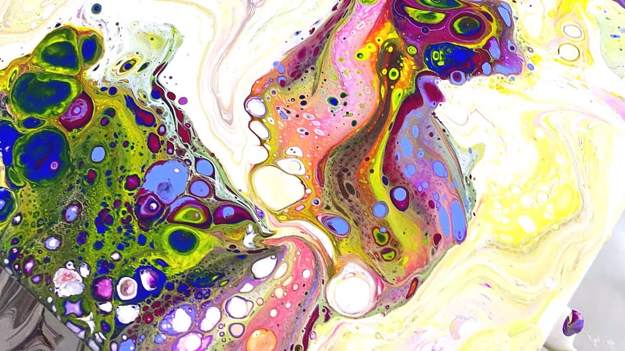 Acrylic Pouring FLUID ART with a Flip Cup Dirty Slide Technique - YouTube