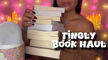 ASMR HUGE Book Haul 💕📚 tapping - tracing - gripping✨ book triggers 🫶 Part 1