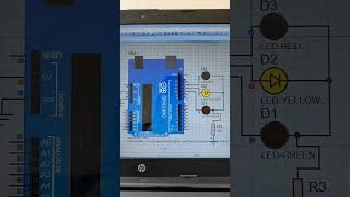 Proteus 8 arduino traffic lights. #arduinonano #trafficlights #electronics #proteus8