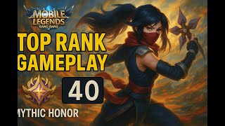 Игра на топ ранге за Ханаби | Мифическая Честь 40 Звёзд | Mobile Legends