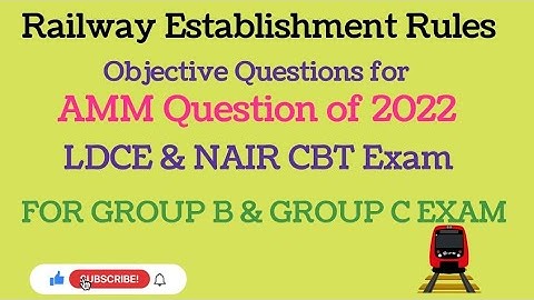 Establishment objective MCQs of AMM Conducted by NAIR CBT 2022.APO/ACM/AMM/AFA/AEE/ADME/Clerk etc