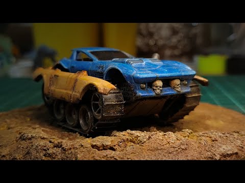 Making Tank Tracks for a Corvette | Gaslands custom