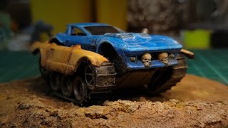 Making Tank Tracks for a Corvette | Gaslands custom