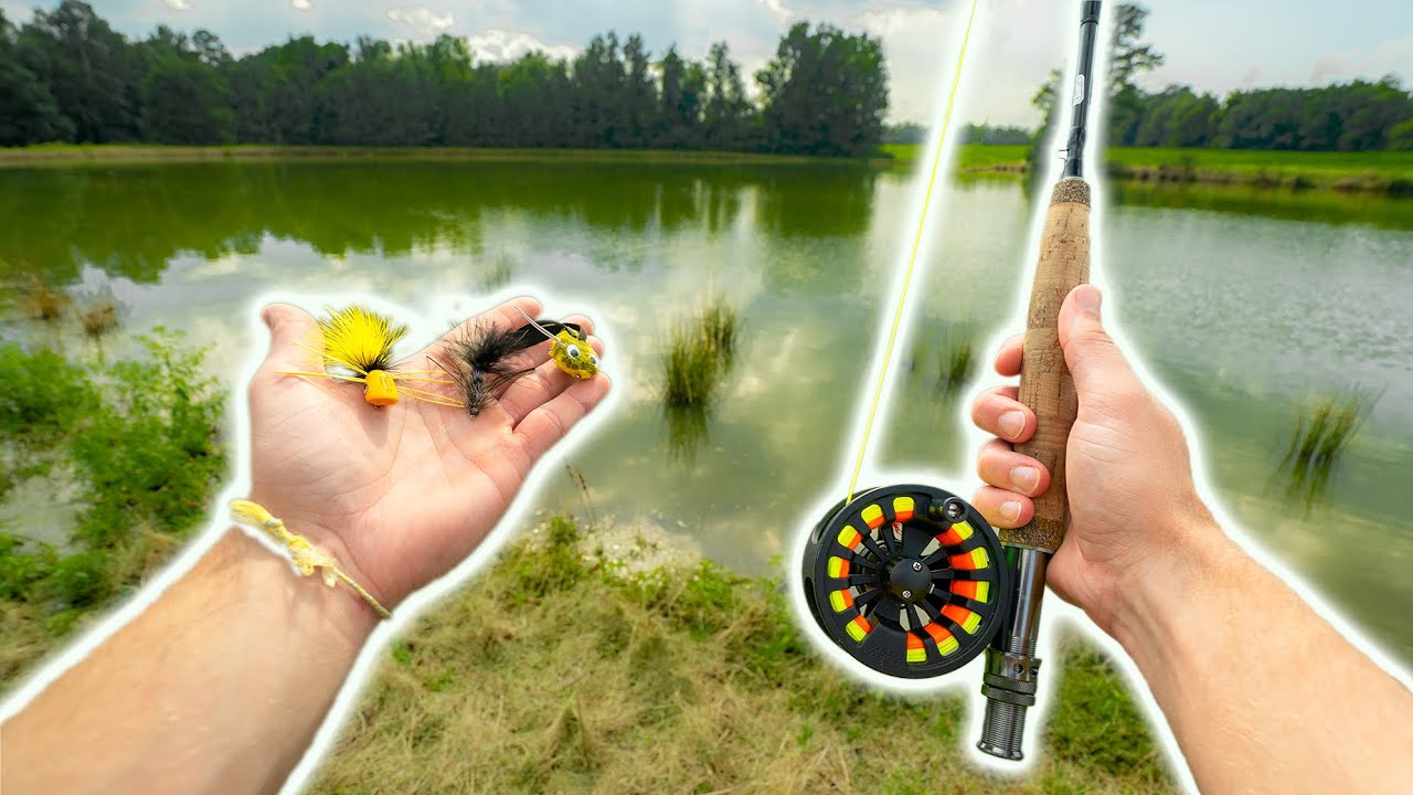 Fly Fishing for BASS in LOADED PONDS!