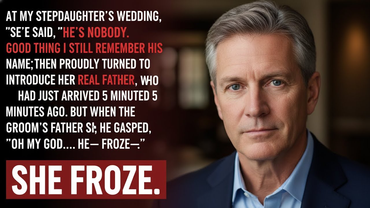 At My Stepdaughter’s Wedding, She Called Me Nobody — Until the Groom’s Father Spoke Up
