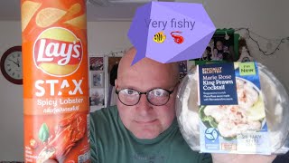 Lays STAX Spicy Lobster 🦐 from Thailand 🇹🇭 & Aldi Marie Rose 🌹 King 👑 Prawn 🦐 Cocktail 🍹 🙋🏻‍♂️😁😉😏