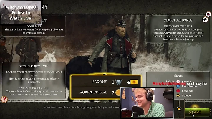 Saxony Agricultural - Ranked - 12/26/20 - Scythe Board Game