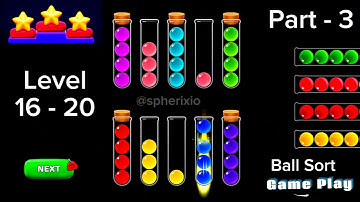 part-3 Sorting color balls in a tube - Ball sort puzzle #ballsorting #puzzle #thelouddude #mani22