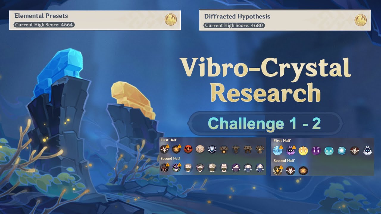 Elemental Presets & Diffracted Hypothesis |Stage 1 & 2| Vibro-Crystal Research Event【Genshin Impact】