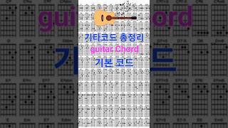 기본 코드표🌼기타 코드 총정리 guitar Chord🎸(설명란)