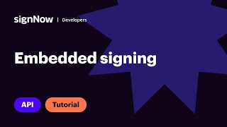 SignNow API Video Tutorial: Embedded Signing screenshot 5