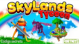 😱Jugando SKYLANDS TYCOON mapa Con boss final (dragon) en minecraft x fortnite creativo!