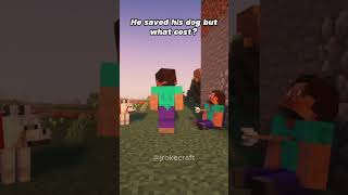 He saved his dog but at what cost? #minecraft #memes