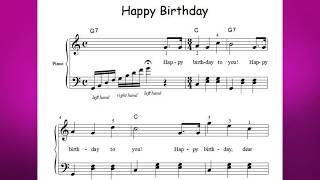Happy Birthday piano sheet music
