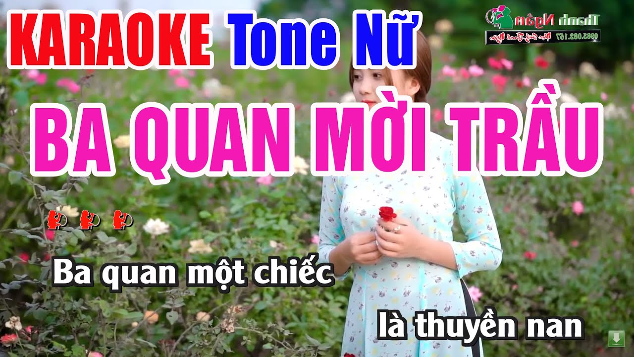 Ba Quan Mời Trầu Karaoke Beat Nữ Chuẩn Nhất - Nhạc Sống Thanh Ngân