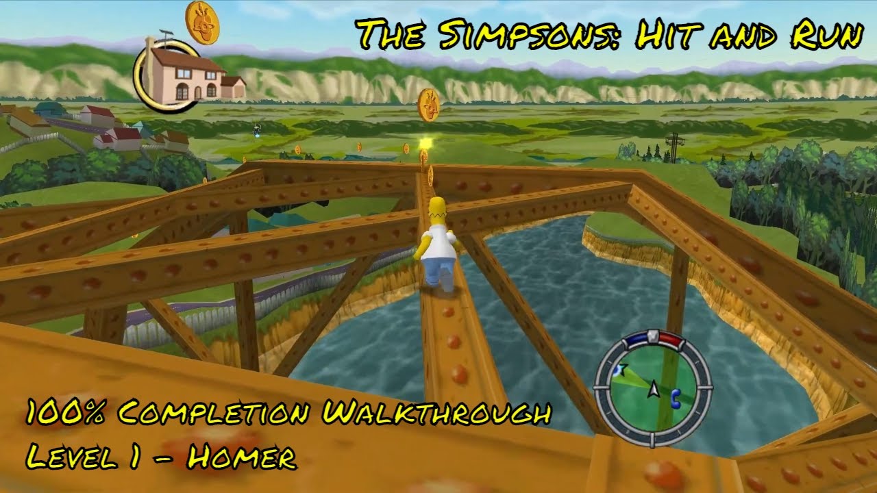 The Simpsons: Hit and Run - Level 1 (Homer) - 100% Completion ...