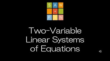 Precalculus 7.2 Two Variable Linear Systems of Equations