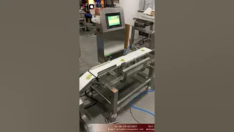 High speed checkweigher reject system|YQ machinery weight checker machines for sachet box pouch