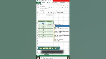 Konversi Celcius ke Fahrenheit dengan Mudah di Excel #Shorts #Youtube_Shorts