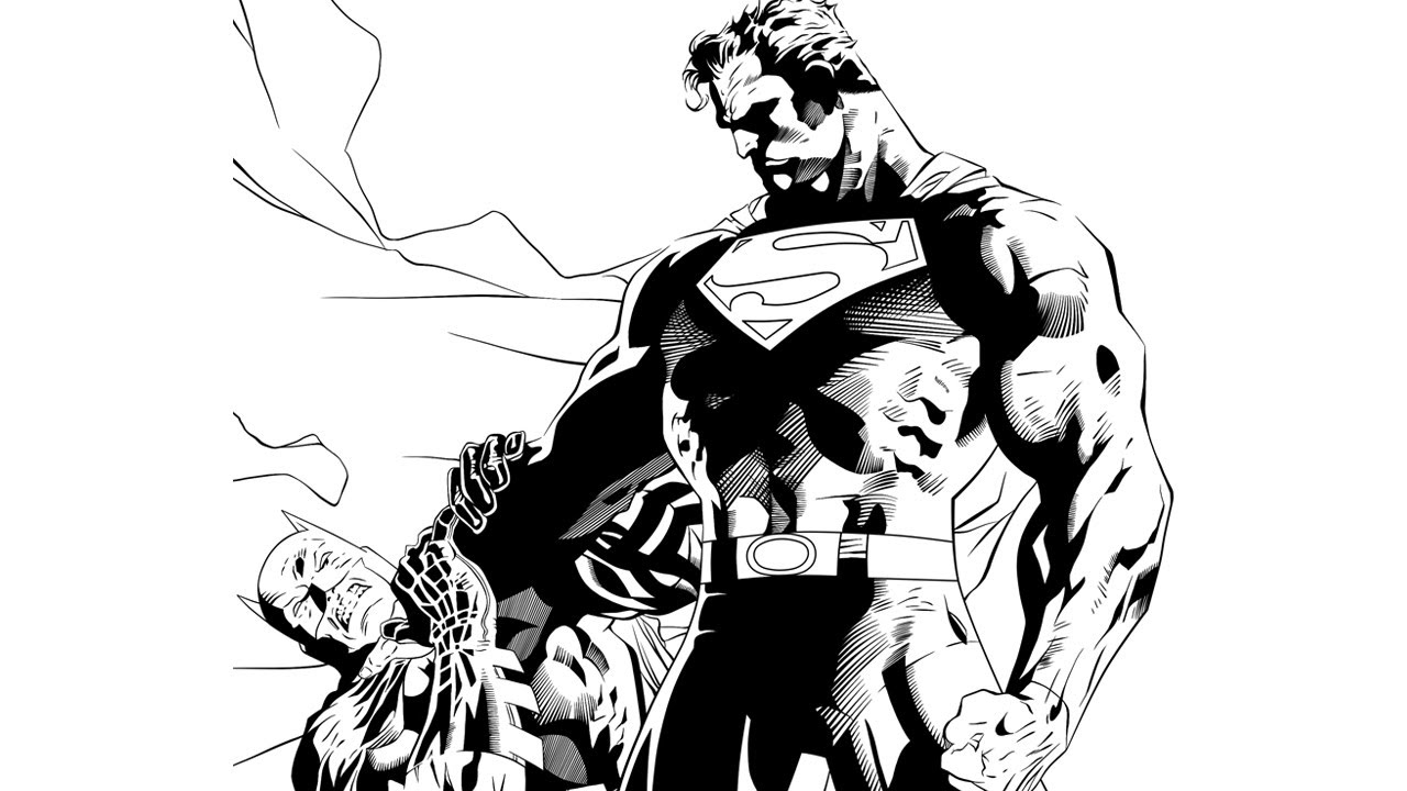 Speed Inking Batman vs Superman - YouTube