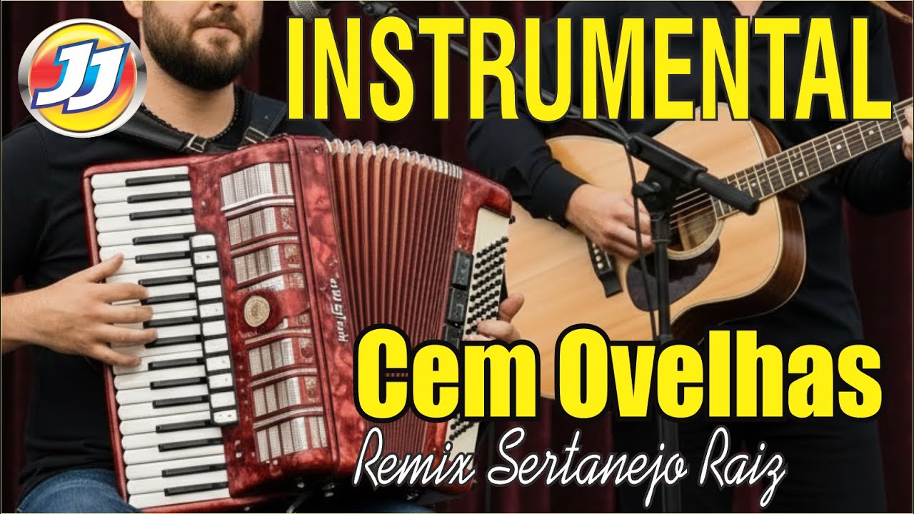 Cem Ovelhas INSTRUMENTAL de Ozéias de Paula - Remix Sertanejo Raiz | LINDO LOUVOR sanfona e  violão