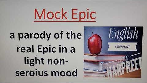 #Mock Epic / Epic and Mock- Epic / ELS EnglishLiteratureStudies