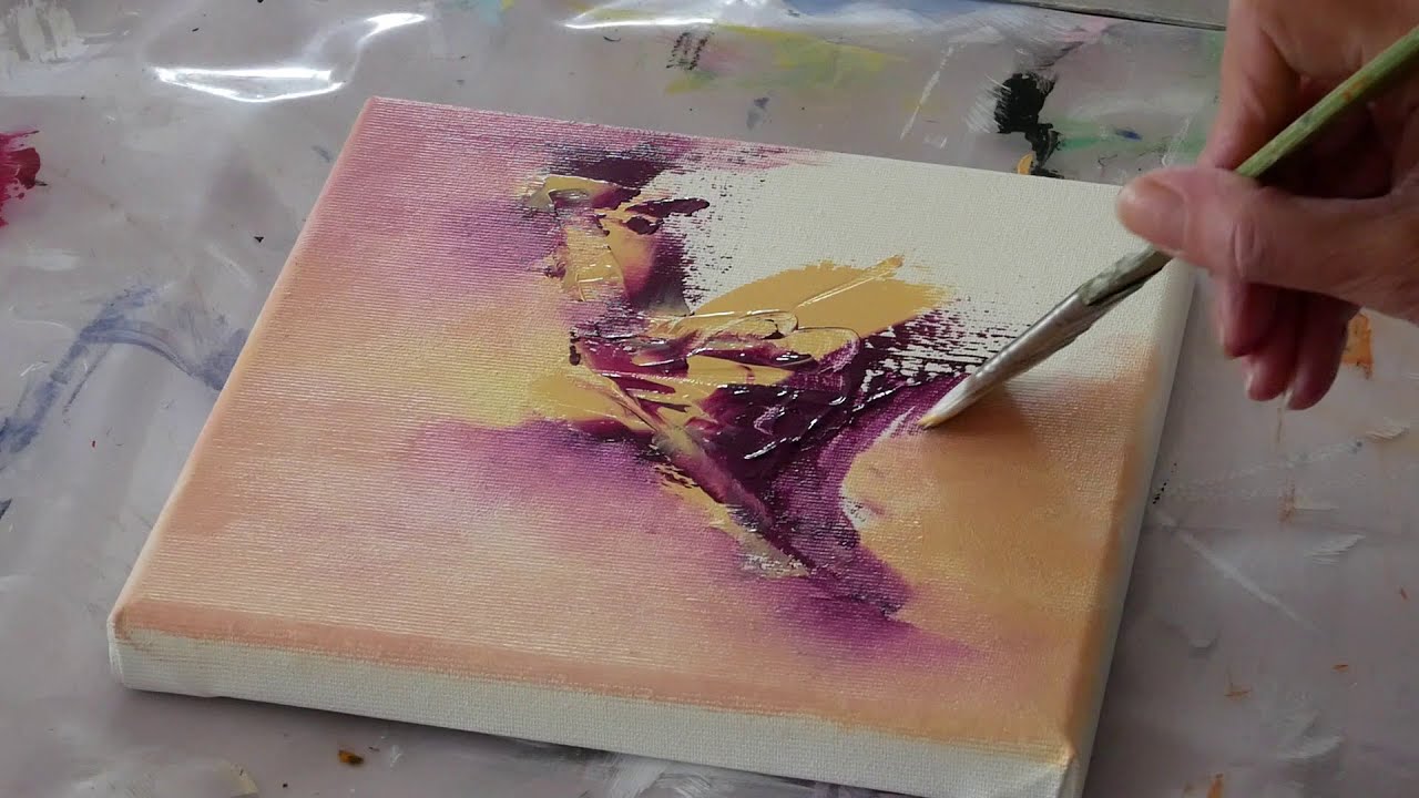 Abstract Painting / Satisfying / Acrylics / Palette Knife / Demo - YouTube