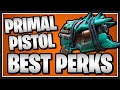 The BEST PERKS for the Primal Pistol in Fortnite Save the World!