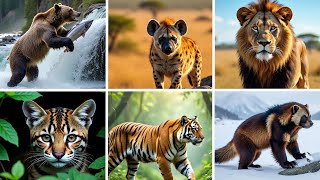 30 Carnivorous Animals For Kids Learn Animal Names With Realistic Images