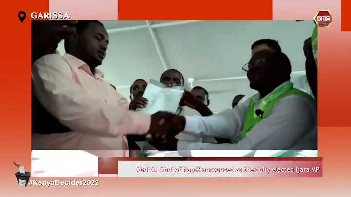 Abdi Ali Abdi of Nap-K announced as the dully elec...