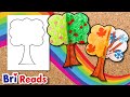 Colorful 3d seasons tree craft  create with bri reads