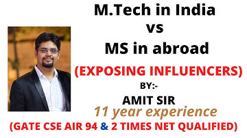 Exposing Influencers | M.tech in india vs MS in abroad | mtech vs ms | ms vs mtech | GATE 2023